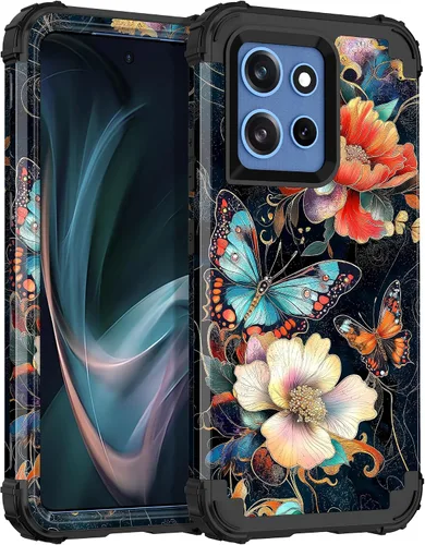 Miniatura 11 de Miqala Funda para Moto G Play 5G 2024, que brilla en la oscuridad, tres capas, resistente, a prueba de golpes, protección de cuerpo completo