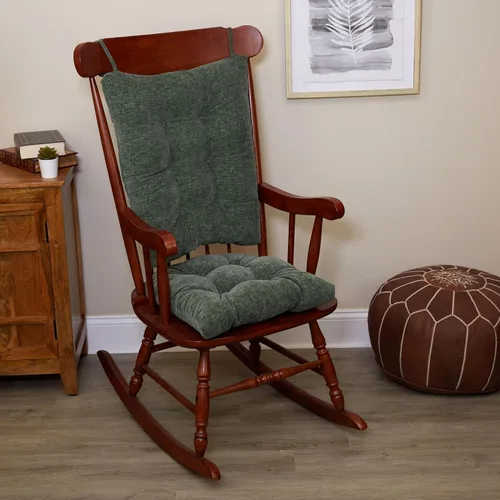 Miniatura 33 de Klear Vu The Gripper - Juego de cojines antideslizantes para silla mecedora con acolchado grueso, incluye almohadilla de asiento y almohada