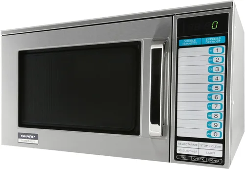 Miniatura 5 de Sharp Horno microondas comercial R25JTF, 2100W, resistente, 0.70 pies cúbicos de acero inoxidable, 20 entradas de programa, cocción en 3 etapas