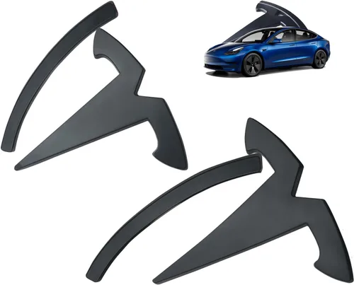 Miniatura 8 de YHCDSEA Para Model 3 Highland/Model Y Juniper Front Trunk Emblema Cubierta Adhesiva, Accesorios Adhesivos Accesorios (Matt Black-Front Logo Cover)