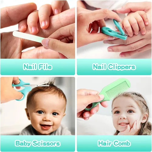Miniatura 5 de Kit de aseo para bebés para niños y niñas, seguridad para recién nacidos, juego de aseo esencial para guardería, regalo para padres primerizos