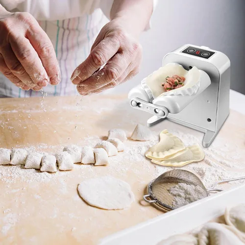 Miniatura 7 de Máquina eléctrica para hacer albóndigas automáticamente, prensa Wonton Maker para hacer pasteles, utensilios de cocina, utensilios de cocina