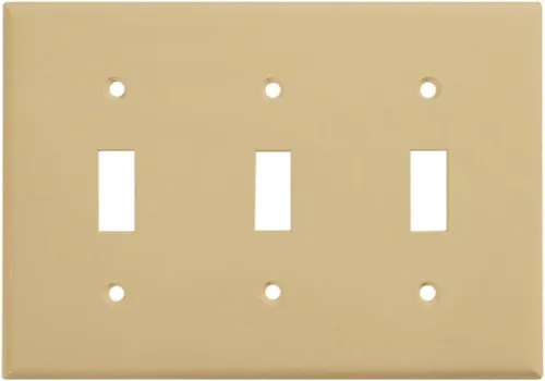 Miniatura 8 de ENERLITES Placa de interruptor triple para pared, placa para interruptor de palanca, acabado brillante, tamaño estándar de 3 posiciones 4.50" x Gris
