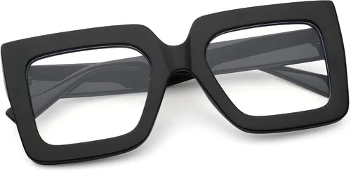 Miniatura 3 de Pro Acme Gafas de bloqueo de luz azul, marcos cuadrados grandes, anteojos falsos para mujer