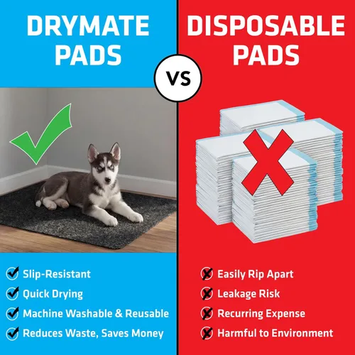 Miniatura 7 de Drymate Tapete Jumbo para Caja de Parto, Lavable a Máquina, Súper Absorbente, Impermeable, Secado Rápido, Antideslizante, Almohadillas Reutilizables