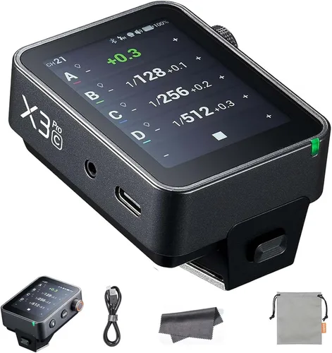 GODOX X3 PRO X3PRO-C Disparador de flash para cámara Canon, transmisor de pantalla táctil inalámbrico TTL de 2.4G, compatible con control Bluetooth