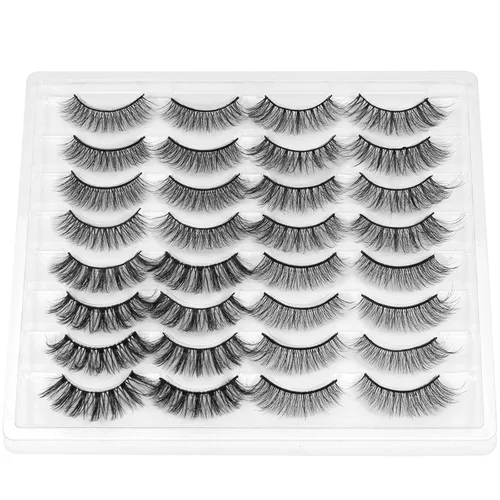Miniatura 7 de DYSILK Pestañas postizas de visón – Pestañas postizas de aspecto natural, 16 pares de pestañas 6D, 4 estilos mezclados, largas, sintéticas, 16