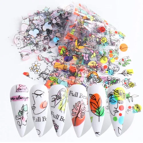 Miniatura 31 de Calcomanías de arte de uñas para el día de San Valentín, calcomanías de transferencia de arte de uñas, suministros de uñas, labios rosas, corazón