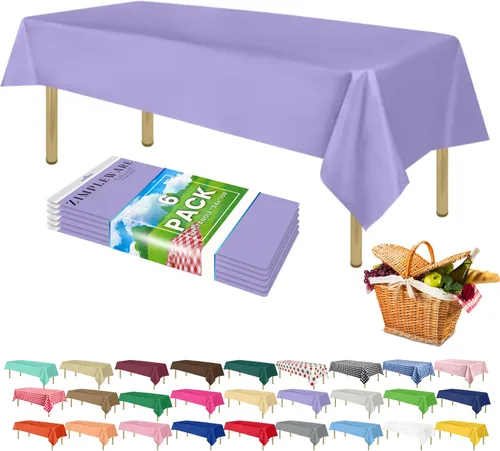 Miniatura 101 de Zimpleware - Mantel redondo de plástico para fiestas de 213 cm (84 pulgadas) de diámetro (paquete de 1, 6 y 12 unidades)