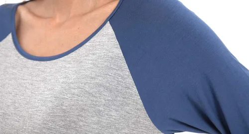 Miniatura 4 de LazyCozy Camisones de bambú para mujer, camisa de noche de manga larga, ropa de dormir suave, ligera, cuello redondo, vestido de noche