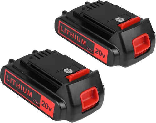 KINGTIANLE 2 paquetes de batería de repuesto para Black and Decker 20v Max 2500mAh, Batería de repuesto LBXR20 LB20 LBX20 LBX4020 de tiempo de