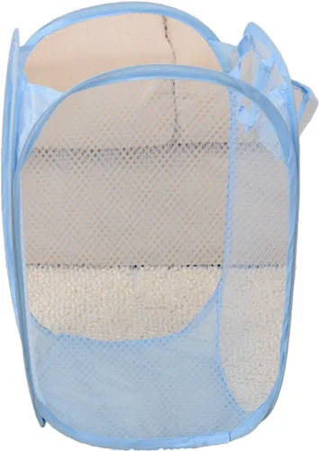 Miniatura 7 de Cesta de almacenamiento de malla rectangular pequeña plegable para ropa de bebé, organizador de armario, cubos de basura para habitación de niños