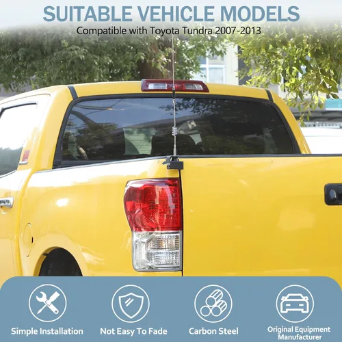 Miniatura 6 de Soporte de antena para portón trasero de automóvil, kit de soporte de antena CB compatible con Toyota Tundra 2007-2013, camionetas, antena