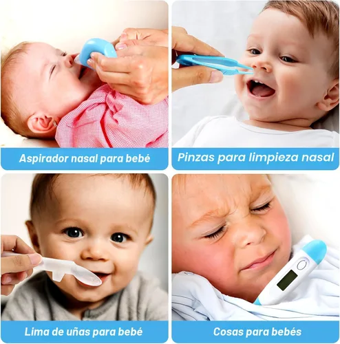 Miniatura 5 de Kit de aseo para bebé, juego de cuidado de seguridad para bebés con cepillo de pelo, peine, cortaúñas, aspirador nasal, kit de artículos esenciales