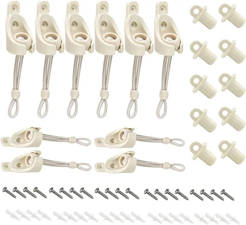 Miniatura 23 de Reemplazo universal de persianas enrollables para exteriores e interiores (5 tapas finales, beige)