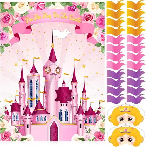 Miniatura 31 de Juego de fiesta de sirena con cola adhesiva Faccito Juego de sirena Incluye póster grande de 21 x 28 pulgadas 24 piezas de pegatinas reutilizables