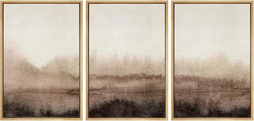 Miniatura 88 de SIGNWIN Lienzo enmarcado para pared, juego de arte tranquilo con reflejo de lago, acuarela, montaña y agua, ilustraciones modernas, arte abstracto