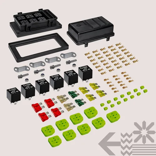 Miniatura 8 de True Mods 12V DC Auto Caja de fusibles impermeable con relé de 5 pines [6 soportes de fusibles ATC/ATO] Caja de bloque de relé universal de 6 pines