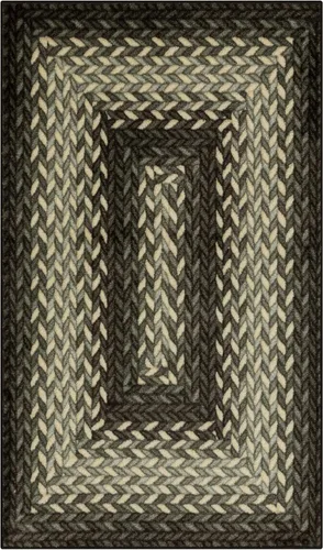 Maples Rugs Marion - Alfombra bohemia con diseño trenzado, fabricada en Estados Unidos, lavable, antideslizante, para entrada, vestíbulo, cocina y