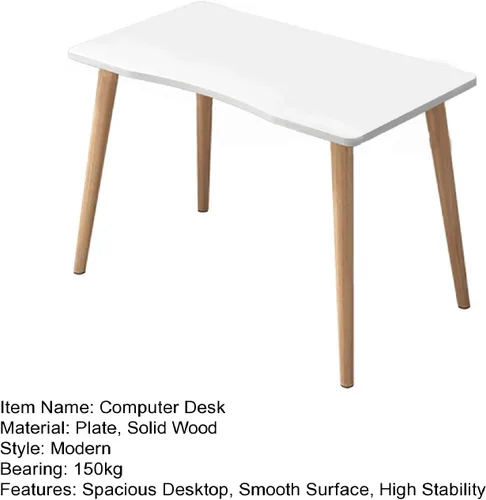 Miniatura 7 de Escritorio para computadora, moderno y ergonómico diseño de arco, escritorio de computadora espacioso para computadora de escritorio de estudio