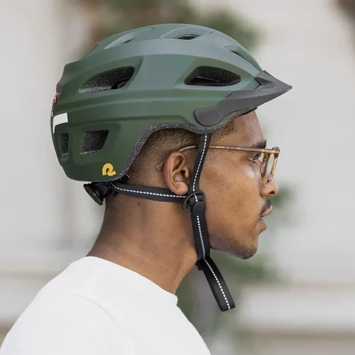 Miniatura 6 de Retrospec Lennon Casco de Bicicleta para Adultos con luz de seguridad LED, esfera ajustable y visera extraíble, casco de ciclismo ajustable