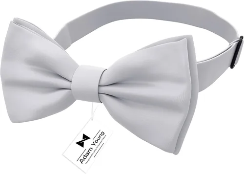 Miniatura 2 de Adam Young Pajaritas para hombre, estilo formal, de satén, clásico, para esmoquin, seda sintética