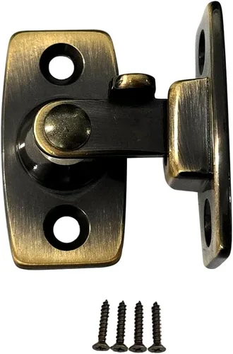 Miniatura 22 de QCAA Barra de obturador/pestillo de puerta de latón macizo, 7/8" x 2-3/32", latón pulido, paquete de 2, fabricado en Taiwán