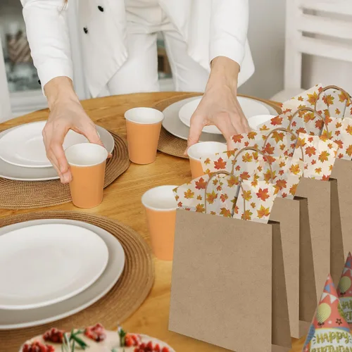 Miniatura 7 de Pro Supply Global Papel de seda impreso con hojas de otoño para bolsas de regalo o cajas y envoltura, papel de seda decorativo de otoño a granel