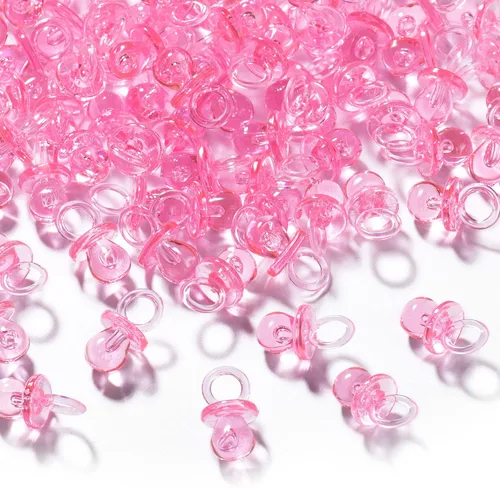 Miniatura 12 de 150 Mini Chupetes para Juego de Baby Shower (5 Colores), Chupetes de Plástico de 0.86 Pulgadas para Baby Shower, Favores de Fiesta de Revelación
