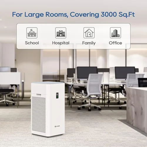 Miniatura 7 de Purificador de aire para habitación grande, H13 True HEPA, cobertura de 4555 pies cuadrados, 24 dB de bajo ruido para purificadores de aire de Y1000
