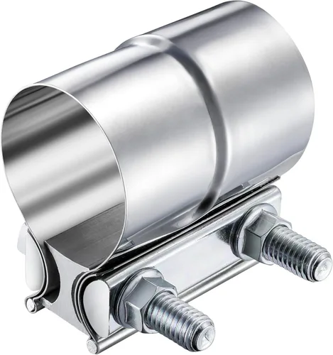 Abrazadera de escape de 2.25 pulgadas con junta de superposición, abrazadera de silenciador de 2 1/4 pulgadas de acero inoxidable 304, abrazadera de