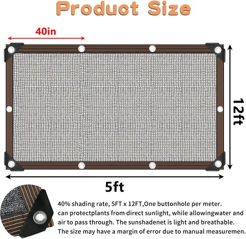 Miniatura 2 de Paño de sombra para plantas de invernadero, 40-50% bloqueador solar, para exteriores, jardín, pérgola, patio, césped, plantas, paños para perrera