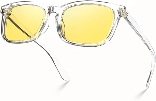 Miniatura 21 de VISOONE - Lentes cuadrados con bloqueo de luz azul y antireflejante para computadora, videojuegos; para mujeres y hombres MONTANA Transparente+azul