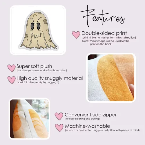 Miniatura 3 de Almohada de fantasma, relleno de almohada suave con forma de decoración para dormitorio, sala de estar, habitación de niños, sofá, oficina