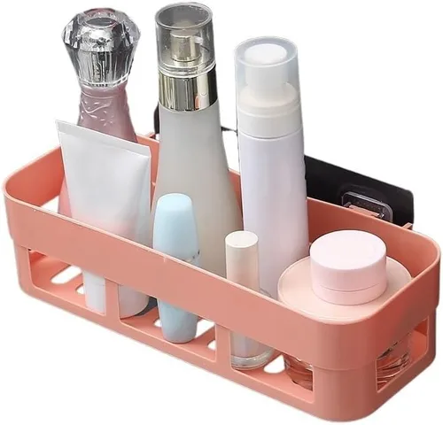 Miniatura 5 de Organizador de ducha Estante de baño organizador adhesivo para baño, cesta de almacenamiento de gel de champú, decoración de esquina de baño