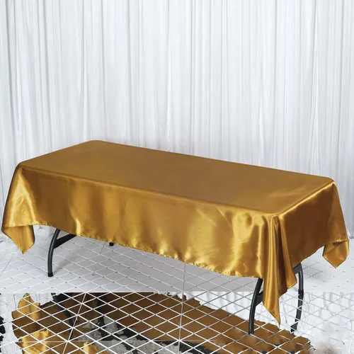 Miniatura 98 de Efavormart - Mantel rectangular de satén, 90 x 132 pulgadas, suave, oblongo, lavable, mantel decorativo de tela sedosa para bodas, fiestas, Plata