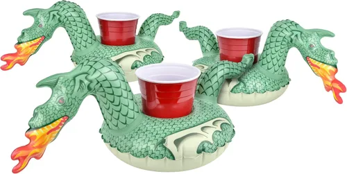 Miniatura 7 de GoFloats Inflatable Pool and Hot Tub Drink Holders (3 Pack) (Choose - Unicorn, Flamingo, Palm Tree and More)