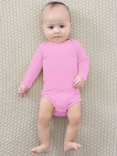 Miniatura 4 de Body para bebé con puños de manopla, rayón hecho de bambú, pijama de manga larga para niños y niñas