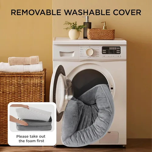 Miniatura 5 de Bedsure Cama ortopédica XL para perros extragrandes, cama lavable para perros y gatos, impermeable, cómodo sofá para perros con funda extraíble
