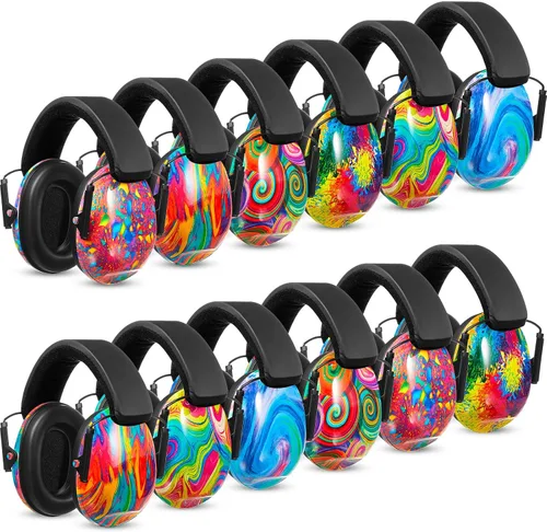 Miniatura 14 de Amylove 12 unidades de protección auditiva para adultos y niños, auriculares con cancelación de ruido, orejeras de tiro a granel con reducción