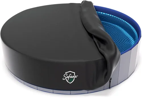Miniatura 10 de SAFANA Cubierta de piscina para perros de 48 pulgadas [grosor 420D mejorado] Cubierta redonda plegable de 48 pulgadas para piscina para perros