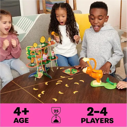 Miniatura 2 de Spin Master Games, Monkey See Monkey Poo, juego interactivo de mono para niños, incluye masa blanda perfumada de plátano, divertido juguete Monkey