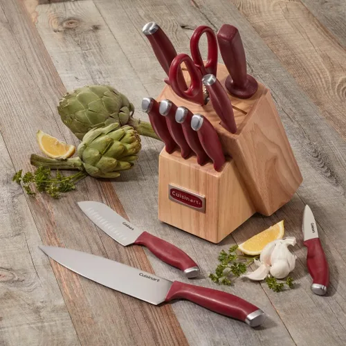 Miniatura 7 de Cuisinart C77SSR-12P Color Pro Collection - Juego de cuchillos (12 piezas), color rojo Rojo/acero inoxidable