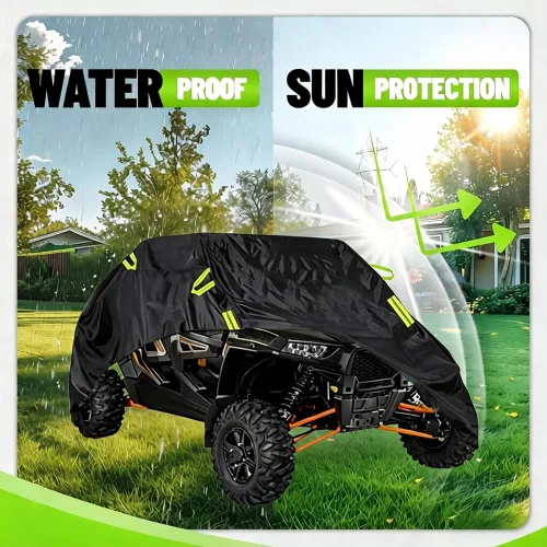 Miniatura 3 de UTV Cover for CFMoto UForce 800 2014-2020, Heavy Duty All Weather Side by Side SXS Storage Cover Outdoor Rain Sun Dust Protection with Straps