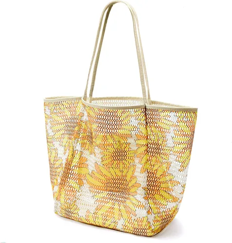 Miniatura 10 de KALIDI Bolso de Mano de Nylon de Playa con Malla, Bolso de Mano Casual Hobo para Mujer, Plegable, MAX 23L, Bolso de Hombro para Playa, Picnic