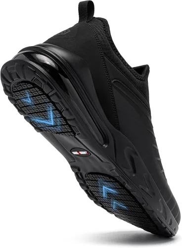 Miniatura 5 de LARNMERN Zapatos sin cordones antideslizantes impermeables para caminar, zapotos trabajo, antideslizantes, zapatos de trabajo, amortiguación