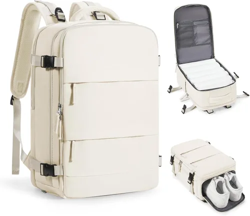 Miniatura 67 de coofay Mochila de viaje, para laptop, unisex, aprobada para aviones, bolsa de mano, equipaje, para artículos personales, para debajo del asiento