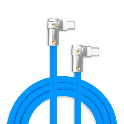 Miniatura 40 de chubbycable FlexElbow - Cable de carga rápida de 90 grados y 240 W, cable USB C en ángulo recto, cable de carga de silicona compatible con iPhone