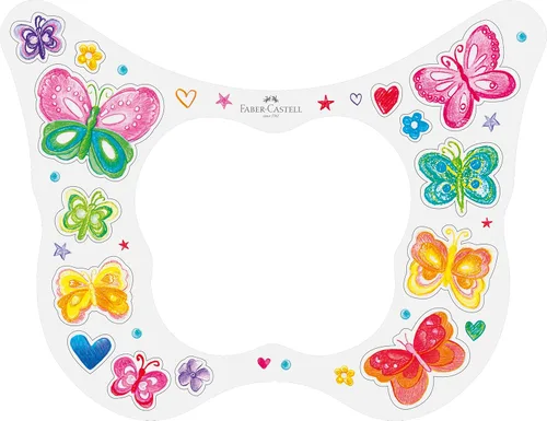 Miniatura 3 de Faber-Castell Set de regalo – Lápices de colores brillantes en lata con forma de mariposa – 20 lápices con calcomanías