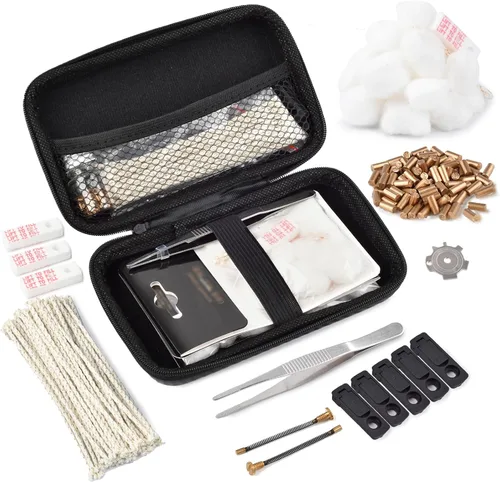 Kit de reparación de encendedor The Left Bridge con estuche, kit de reparación de encendedor vintage, kit de tornillos de pedernal, kit de